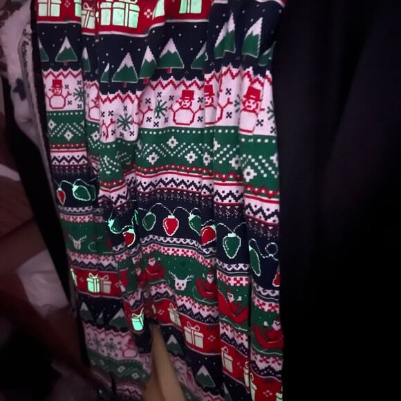 PLACE, Glo Christmas Fair-isle Cotton stretch Pajamas Joggers- Unisex Adult XL - Picture 6 of 8